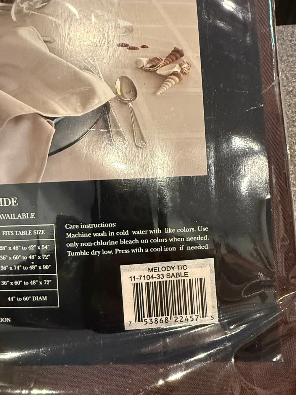 Melody Microfiber Tablecloth in Deep Brown